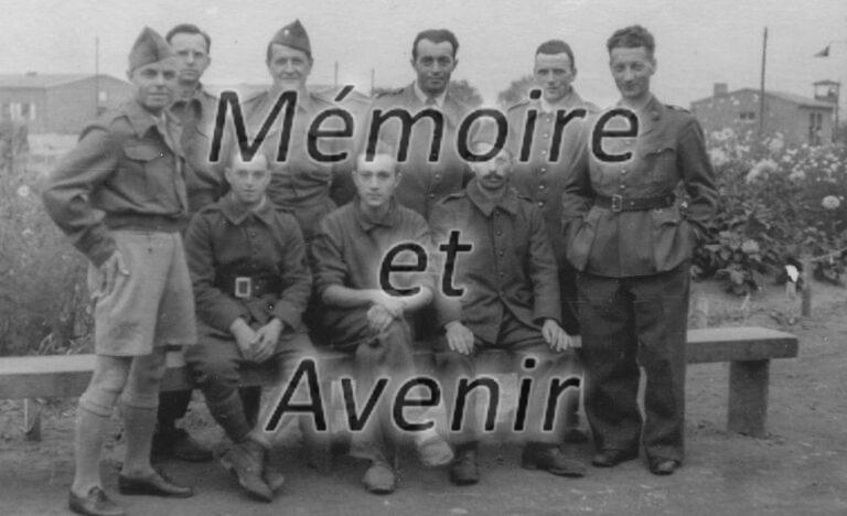 1941-08-Oflag-XB-Groupe-avec-capitaine-Borbeau-et-Lt-Laridan