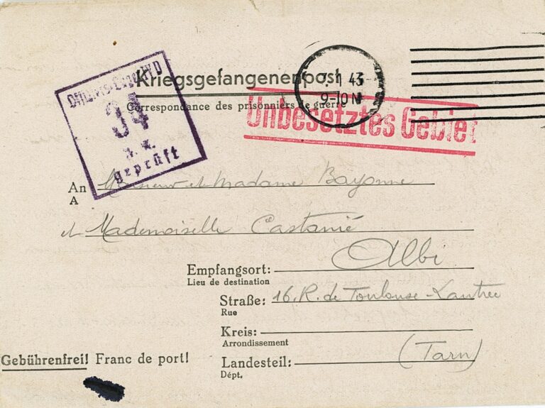 1942 12 IVD Lettre Pomarède R