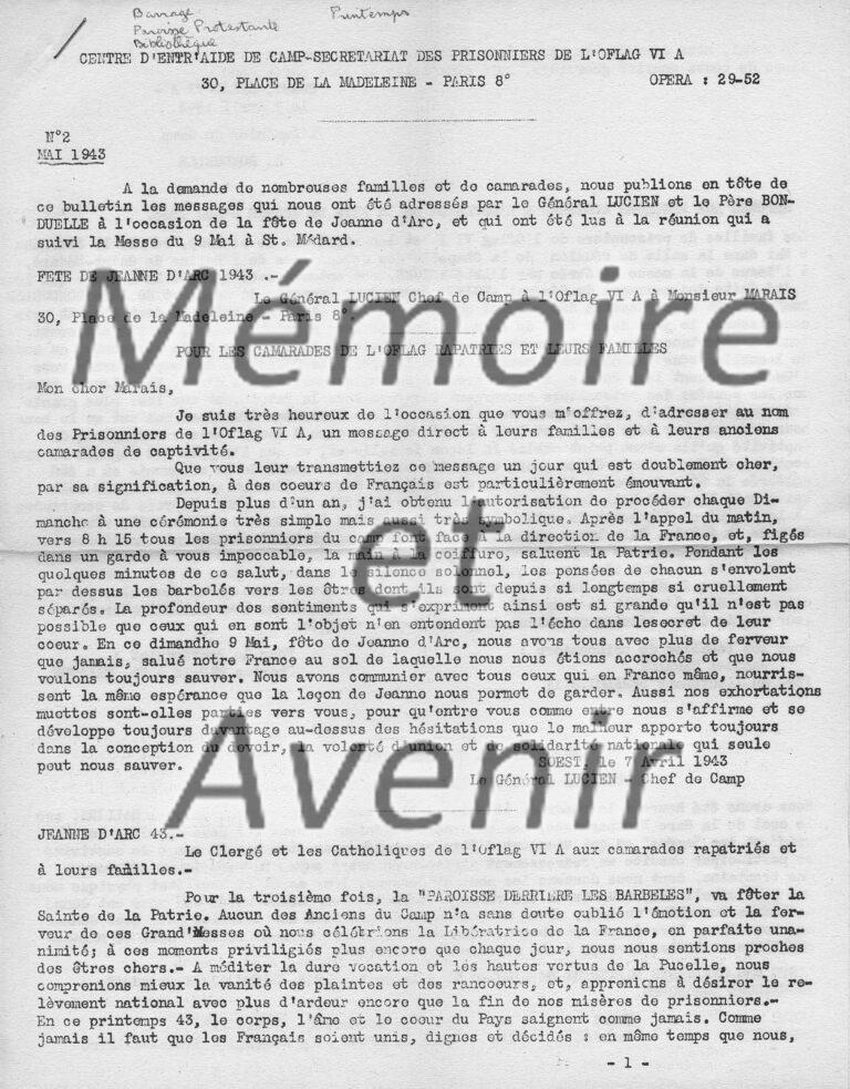 1943-05-Bulletin-NA°2-Centre-dentraide-VIA-p1