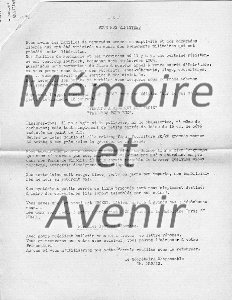 1944-11-Bulletin-NA°18-Centre-dentraide-VIA-p3