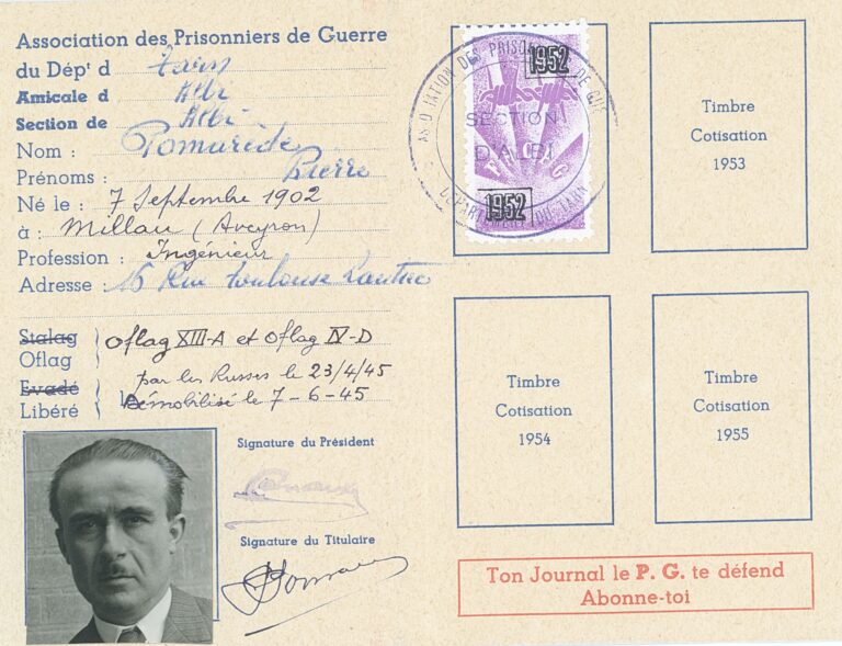 1952 Carte FNCPG Pomarède V