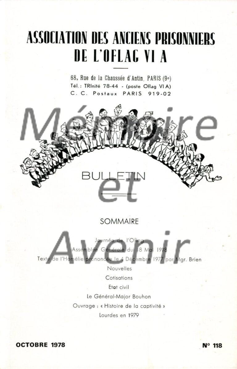 Oflag-VIA-Bulletins-Amicale-numero-118-1978-10