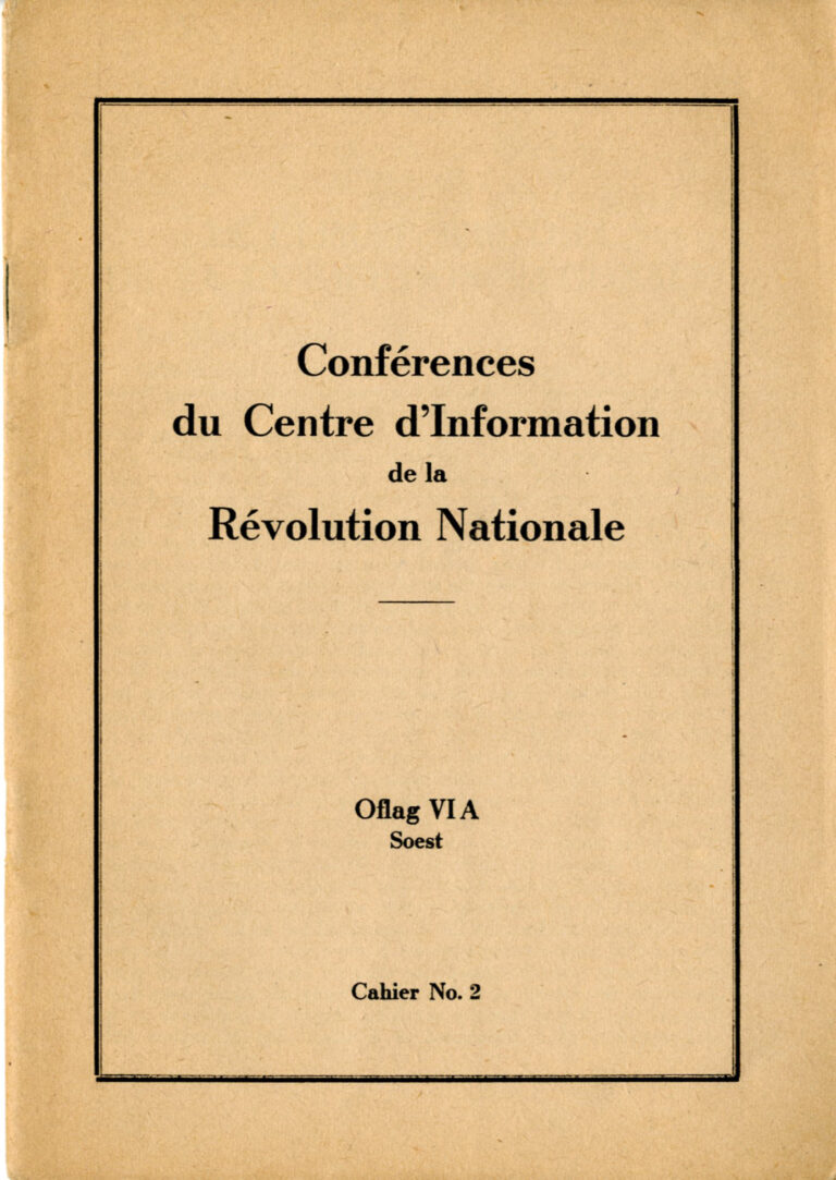 Oflag VIA Conférences du Centre Information Révolution Nationale 001