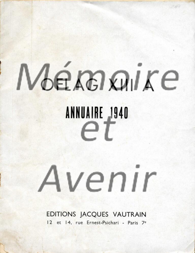 Oflag-XIIIA-Annuaire-1940-Editions-Jacques-Vautrain