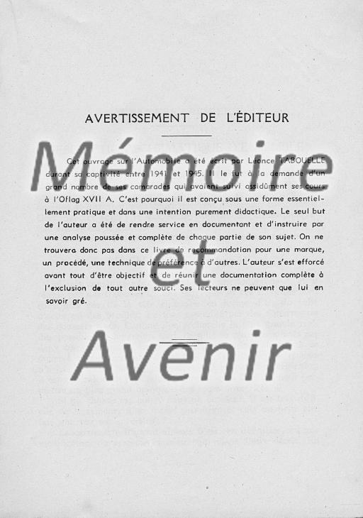 Oflag XVIIA Tabouelle Traité pratique auto 02