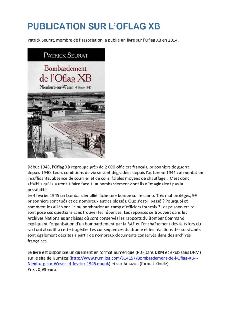 Présentation bombardement Oflag XB