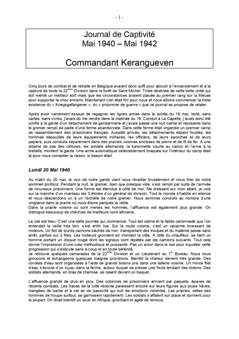 Journal de captivité Kerangueven 01