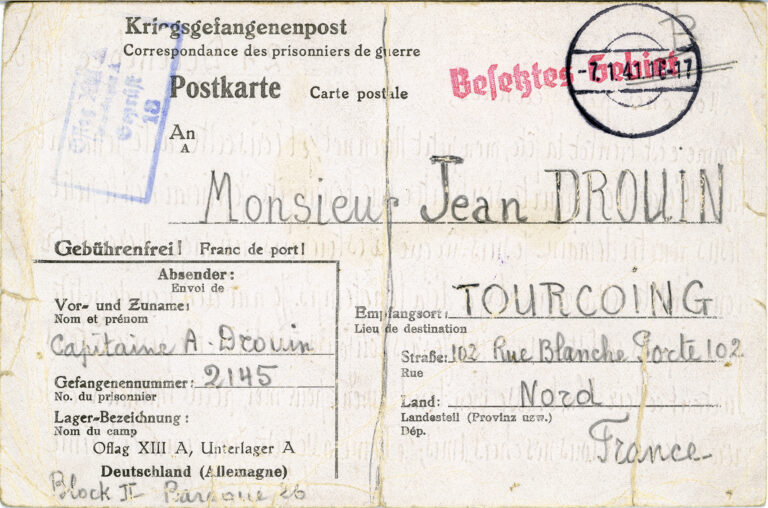 Noel 1940 Amédée DROUIN carte pour son fils Jean-1