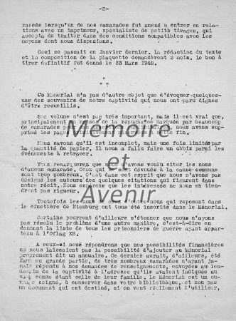 1948 06 01 Lettre d’envoi du Mémorial Page 2